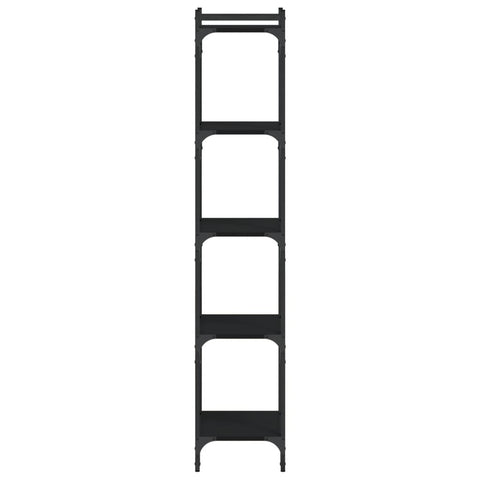vidaXL Bookcase 5-Tier Black 40x30x154 cm Engineered Wood