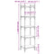 vidaXL Bookcase 5-Tier Black 40x30x154 cm Engineered Wood