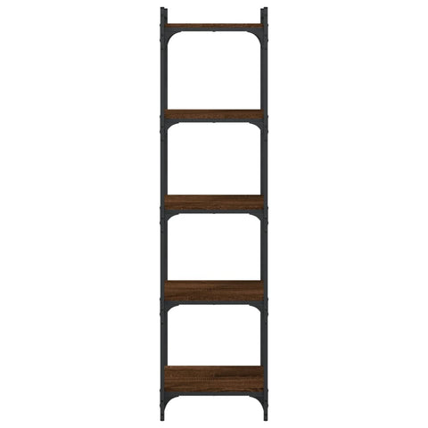 vidaXL Bookcase 5-Tier Brown Oak 40x30x154 cm Engineered Wood