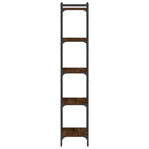 vidaXL Bookcase 5-Tier Brown Oak 40x30x154 cm Engineered Wood