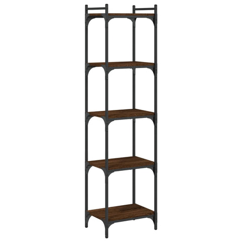 vidaXL Bookcase 5-Tier Brown Oak 40x30x154 cm Engineered Wood