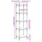 vidaXL Bookcase 5-Tier Brown Oak 40x30x154 cm Engineered Wood