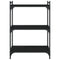 vidaXL Bookcase 3-Tier Black 60x30x86 cm Engineered Wood