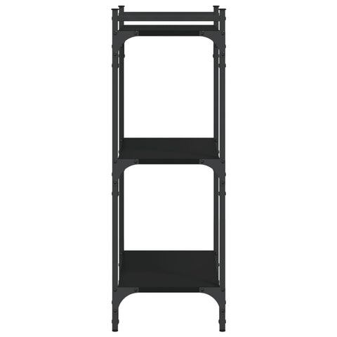 vidaXL Bookcase 3-Tier Black 60x30x86 cm Engineered Wood