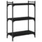 vidaXL Bookcase 3-Tier Black 60x30x86 cm Engineered Wood
