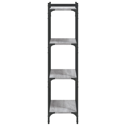 vidaXL Bookcase 4-Tier Grey Sonoma 60x30x120 cm Engineered Wood