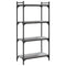 vidaXL Bookcase 4-Tier Grey Sonoma 60x30x120 cm Engineered Wood