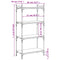 vidaXL Bookcase 4-Tier Grey Sonoma 60x30x120 cm Engineered Wood