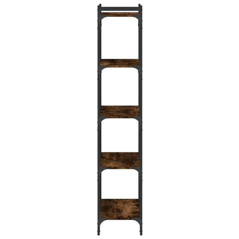 vidaXL Bookcase 5-Tier Smoked Oak 60x30x154 cm Engineered Wood