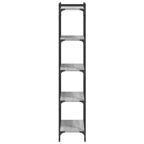 vidaXL Bookcase 5-Tier Grey Sonoma 60x30x154 cm Engineered Wood