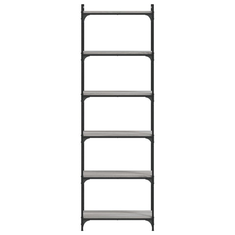 vidaXL Bookcase 6-Tier Grey Sonoma 60x30x188 cm Engineered Wood