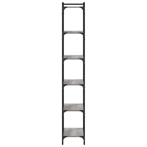 vidaXL Bookcase 6-Tier Grey Sonoma 60x30x188 cm Engineered Wood