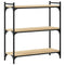 vidaXL Bookcase 3-Tier Sonoma Oak 80x30x86 cm Engineered Wood