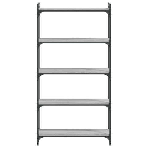 vidaXL Bookcase 5-Tier Grey Sonoma 80x30x154 cm Engineered Wood