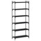 vidaXL Bookcase 6-Tier Black 80x30x188 cm Engineered Wood