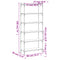 vidaXL Bookcase 6-Tier Black 80x30x188 cm Engineered Wood