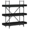 vidaXL Bookcase 3-Tier Black 100x33x108.5 cm Engineered Wood