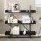 vidaXL Bookcase 3-Tier Black 100x33x108.5 cm Engineered Wood