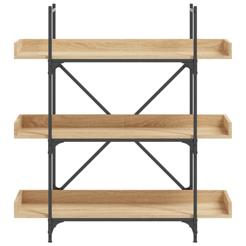 vidaXL Bookcase 3-Tier Sonoma Oak 100x33x108.5 cm Engineered Wood