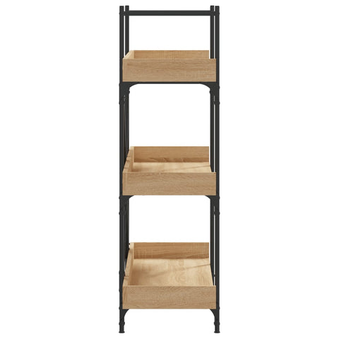 vidaXL Bookcase 3-Tier Sonoma Oak 100x33x108.5 cm Engineered Wood
