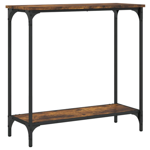vidaXL Console Table Smoked Oak 75x30.5x75 cm Engineered Wood