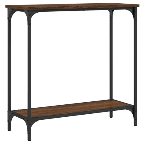 vidaXL Console Table Brown Oak 75x30.5x75 cm Engineered Wood