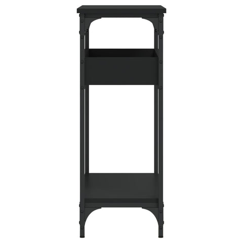vidaXL Console Table with Shelf Black 75x29x75cm Engineered Wood