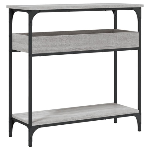 vidaXL Console Table with Shelf Grey Sonoma 75x29x75cm Engineered Wood
