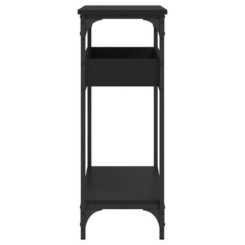 vidaXL Console Table with Shelf Black 100x29x75cm Engineered Wood