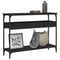 vidaXL Console Table with Shelf Black 100x29x75cm Engineered Wood