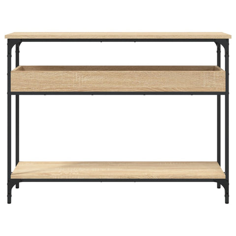 vidaXL Console Table with Shelf Sonoma Oak 100x29x75cm Engineered Wood