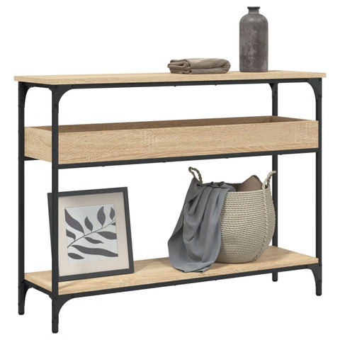vidaXL Console Table with Shelf Sonoma Oak 100x29x75cm Engineered Wood