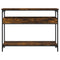 vidaXL Console Table with Shelf Smoked Oak 100x29x75cm Engineered Wood