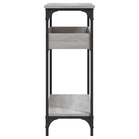 vidaXL Console Table with Shelf Grey Sonoma 100x29x75cm Engineered Wood