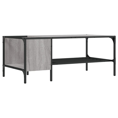 vidaXL Coffee Table with Rack Grey Sonoma 100x51x40 cm Engineered Wood