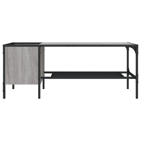 vidaXL Coffee Table with Rack Grey Sonoma 100x51x40 cm Engineered Wood