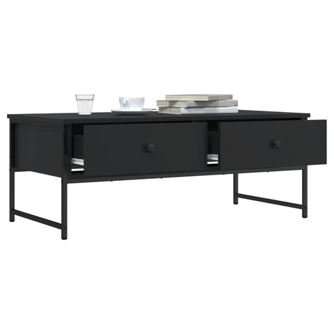 vidaXL Coffee Table Black 101x49x39.5 cm Engineered Wood