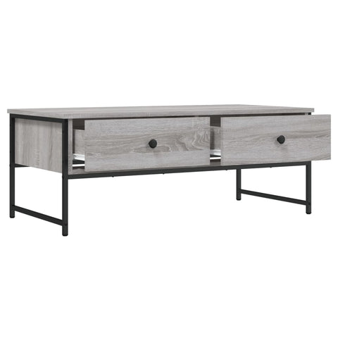vidaXL Coffee Table Grey Sonoma 101x49x39.5 cm Engineered Wood