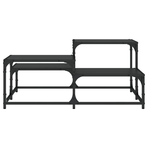 vidaXL Coffee Table Black 87.5x87.5x40 cm Engineered Wood