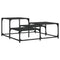 vidaXL Coffee Table Black 87.5x87.5x40 cm Engineered Wood