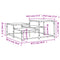 vidaXL Coffee Table Black 87.5x87.5x40 cm Engineered Wood