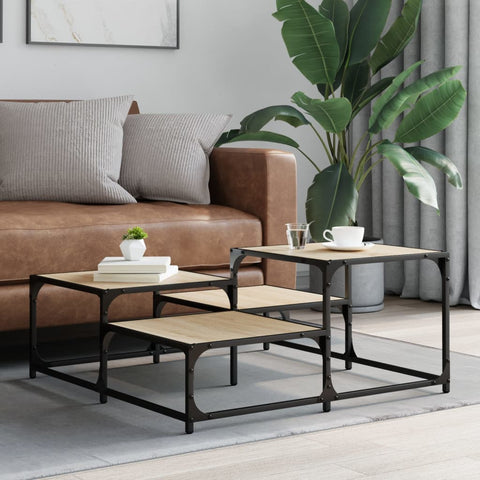 vidaXL Coffee Table Sonoma Oak 87.5x87.5x40 cm Engineered Wood
