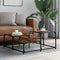 vidaXL Coffee Table Smoked Oak 87.5x87.5x40 cm Engineered Wood