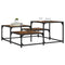 vidaXL Coffee Table Smoked Oak 87.5x87.5x40 cm Engineered Wood