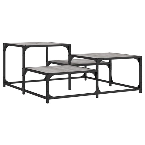 vidaXL Coffee Table Grey Sonoma 87.5x87.5x40 cm Engineered Wood