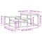 vidaXL Coffee Table Grey Sonoma 87.5x87.5x40 cm Engineered Wood