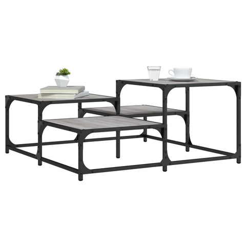 vidaXL Coffee Table Grey Sonoma 87.5x87.5x40 cm Engineered Wood