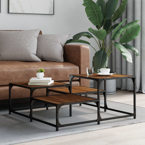 vidaXL Coffee Table Brown Oak 87.5x87.5x40 cm Engineered Wood