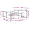 vidaXL Coffee Table Brown Oak 87.5x87.5x40 cm Engineered Wood