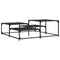 vidaXL Coffee Table Black 107x107x40 cm Engineered Wood